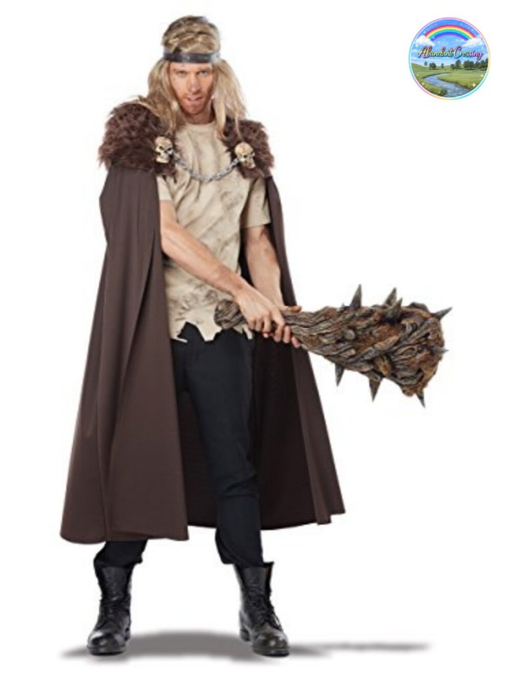 Men's Warlord Cape Costume Robe Hand Wash Standard Size
